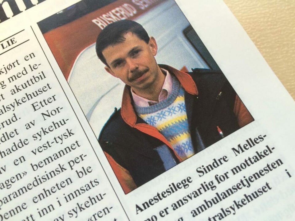 Et «ungdomsbilde» av Sindre Mellesmo i Ambulanseforum. Foto: Live Oftedahl
