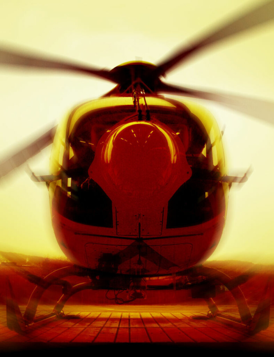 Snuten på legehelikopter.