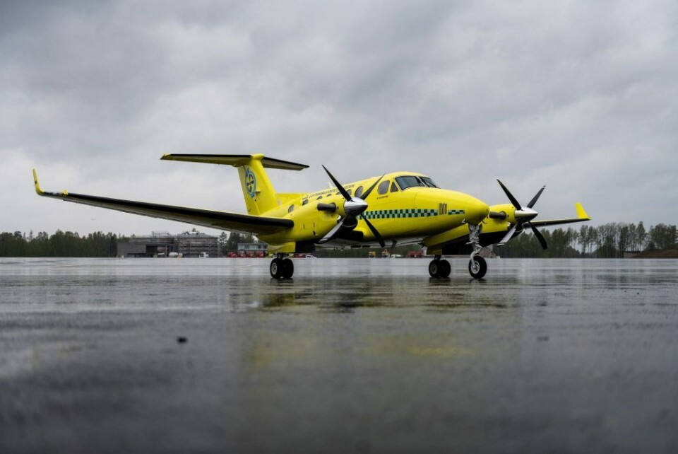 Babcock Scandinavian Air Ambulance (BSAA) sitt første propelldrevne ambulansefly i Norge. Foto: Luftambulansetjenesten / John Trygve Tollefsen / BSAA