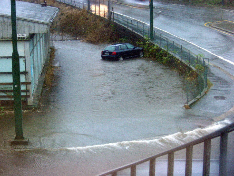 Regn i Bergen.