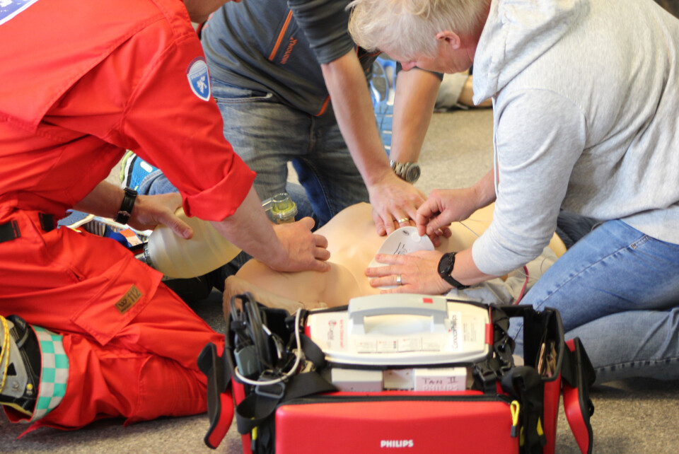 PIT CREW CPR-TRENING PÅ SAFER: Treningen har som mål å bedre teamprestasjonen og øke hands on-tiden til over 90 prosent.