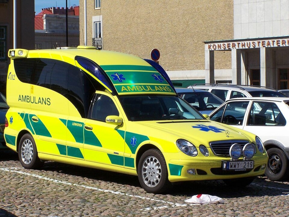 Svensk ambulanse i Kronoborg (2020).