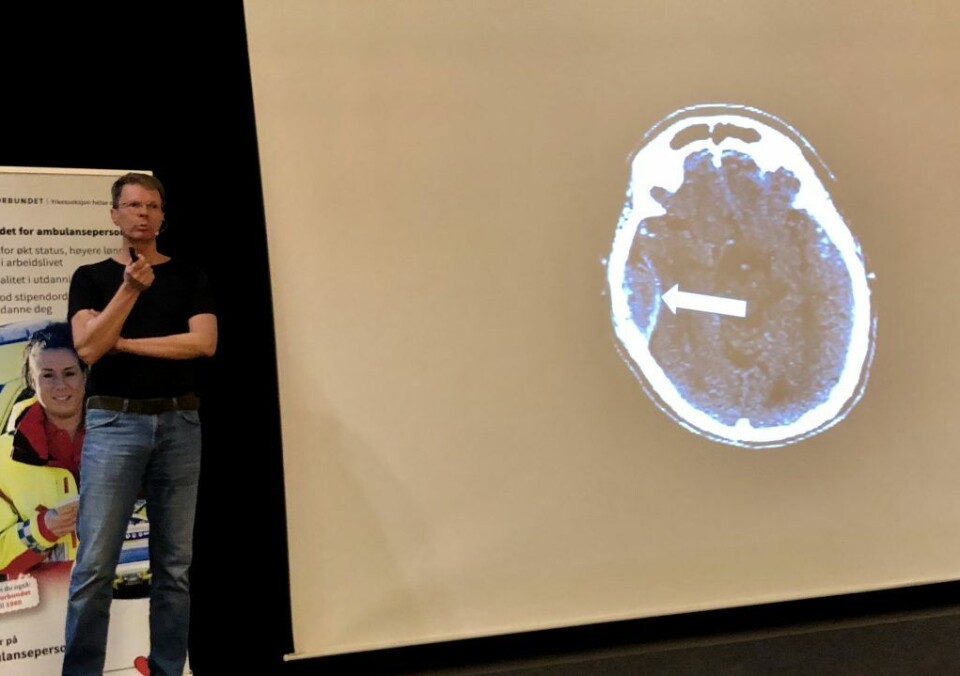 Skademessig er det hodeskader som tar desidert flest liv i Norge, sier Per Kristian Hyldmo på Fagforbundets AMK og ambulansekonferanse. Foto: Live Oftedahl