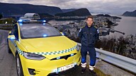 Tesla Model X som øvingsbil i Helse Midt-Norge