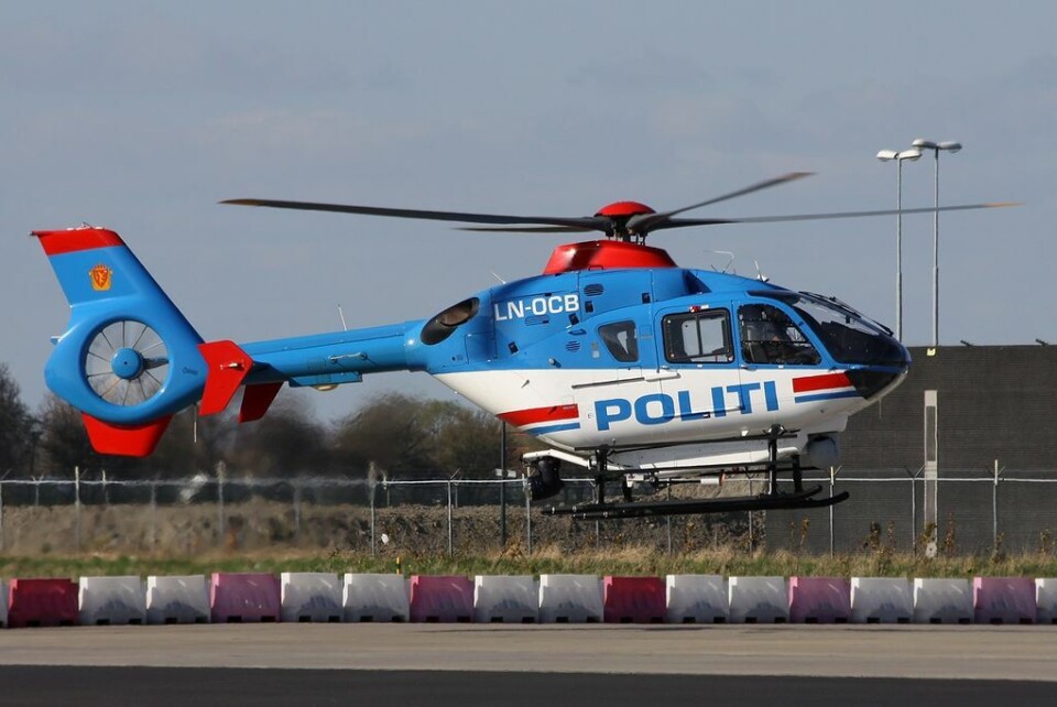 Det norske politihelikopteret ved en tidligere anledning i Nederland.