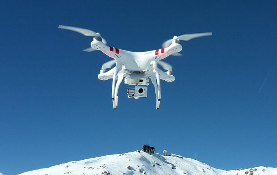 Drone med kamera.
