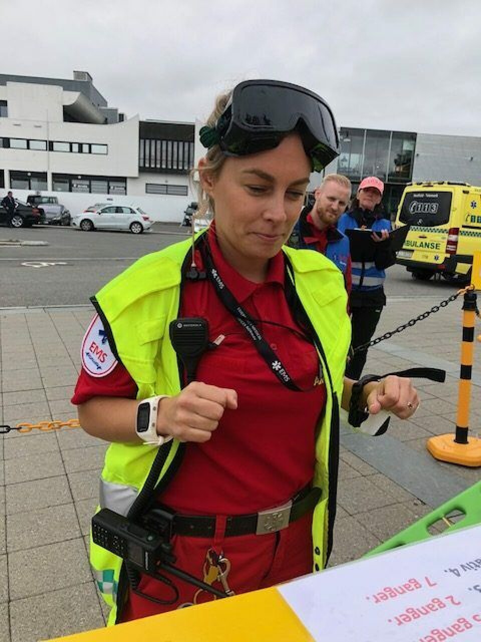 Sykehuset i Vestfold: Lise Lotte Svendsen svarer rett på alle oppgavene. Foto: Live Oftedahl