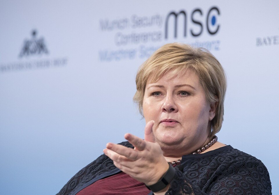 Erna Solberg.