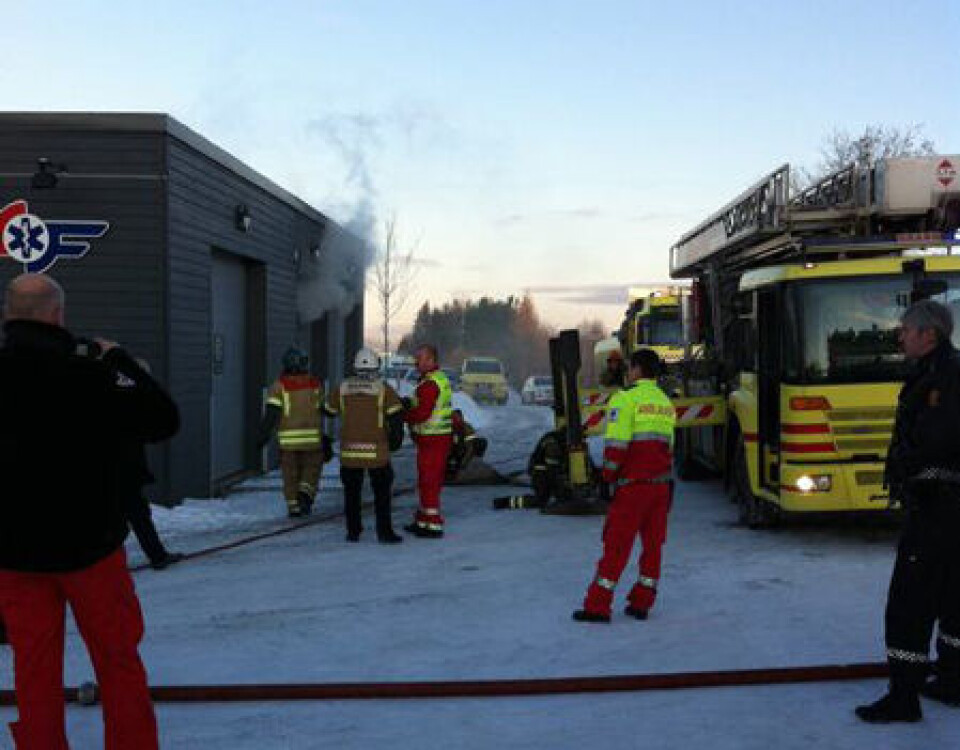 Fra en brann på Rosten for noen år siden.
