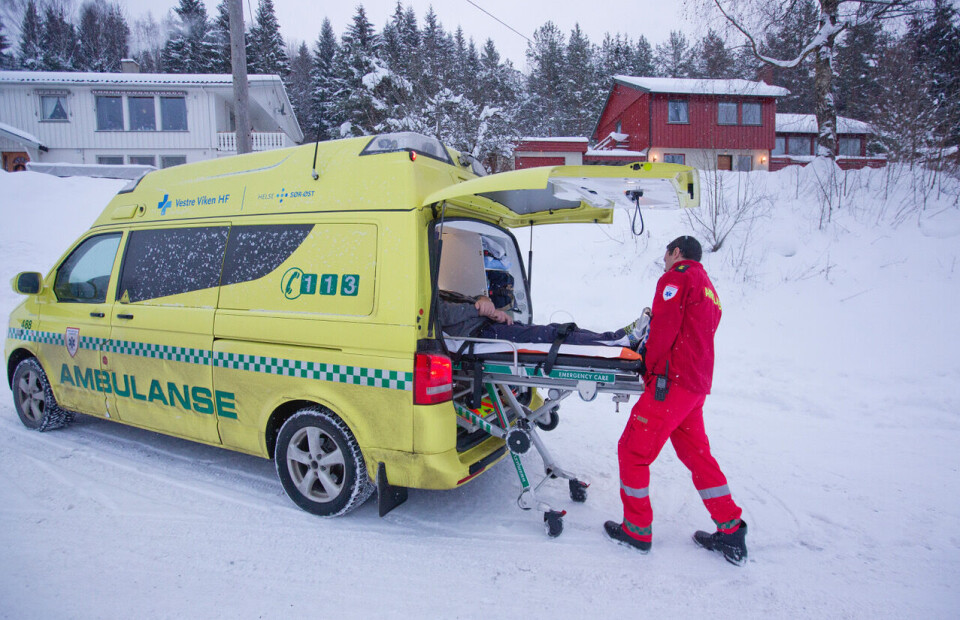 Ambulansetransport I Vestre Viken. foto: Fredrik Naumann/Felix Features