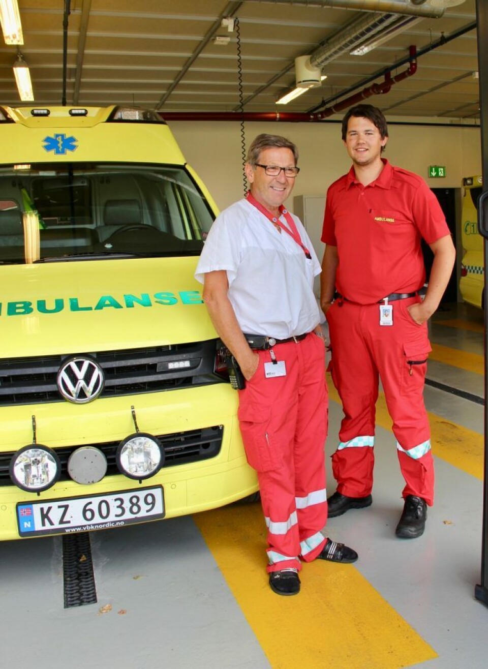 GRAN STASJON: Dagens makkere (f.v.): Kjell Nielsen og Erlend Schnell. Erlend skryter av Kjell. Foto: Live Oftedahl
