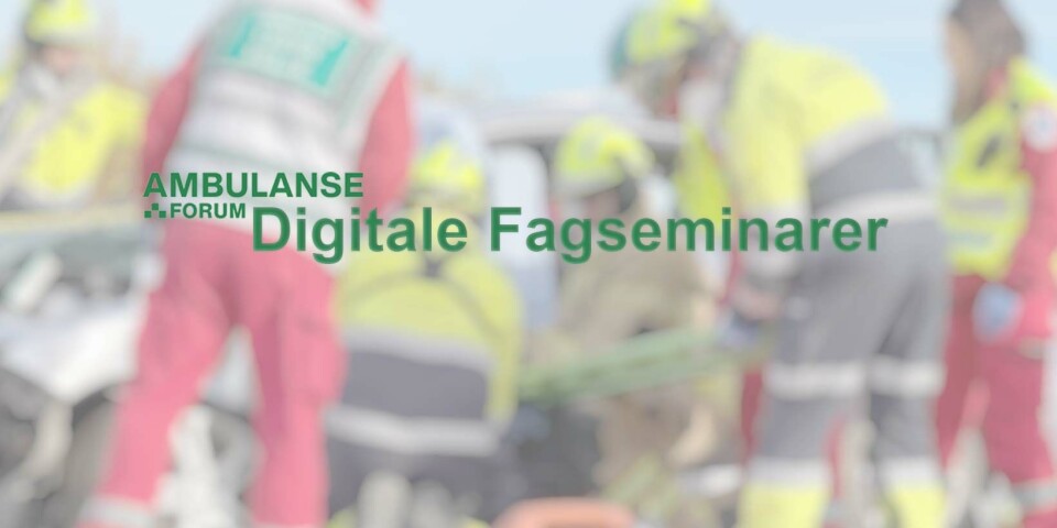Ambulanseforum planlegger fem digitale fagseminarer i 2024.