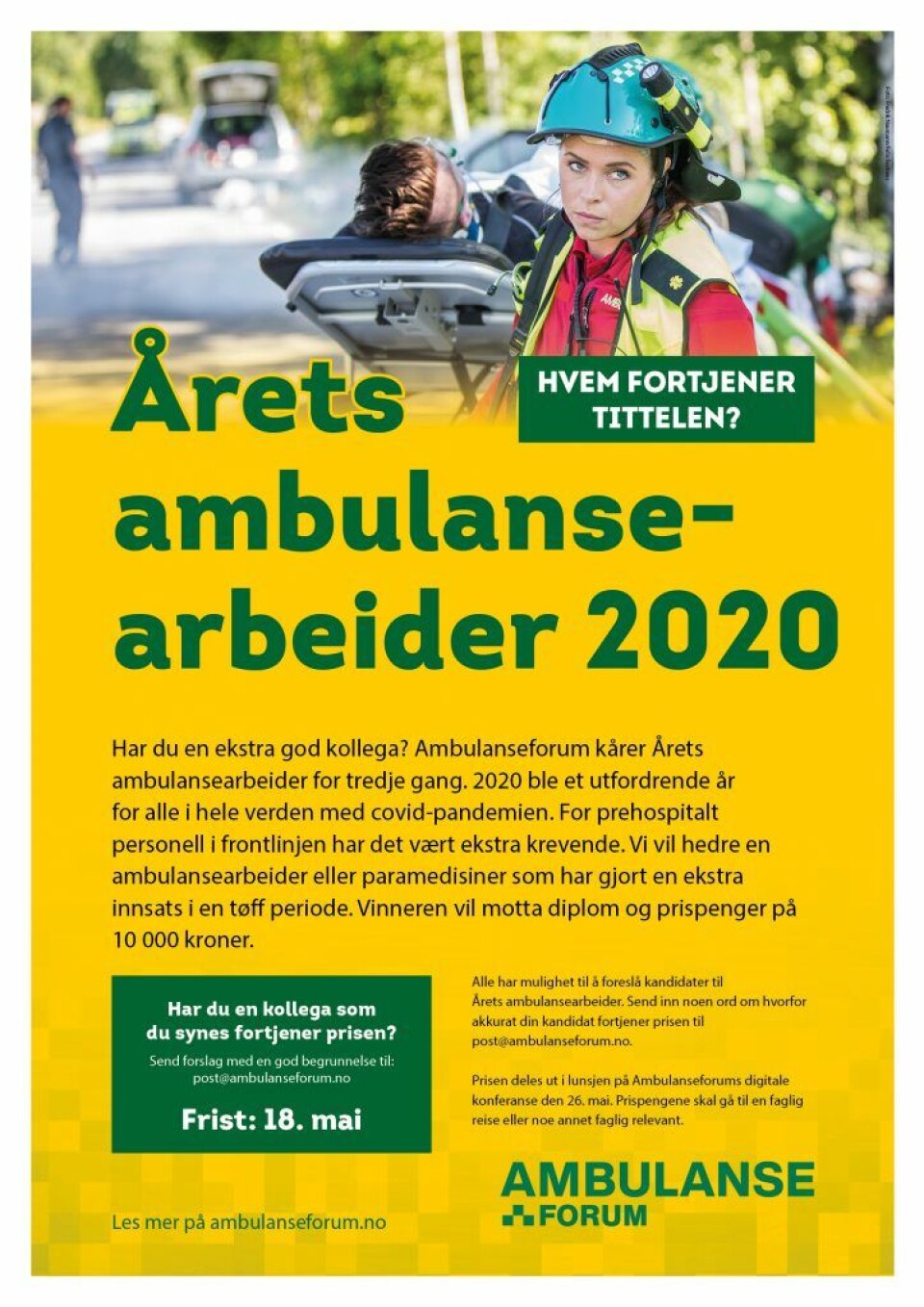 Hvem blir Årets ambulansearbeider 2020?