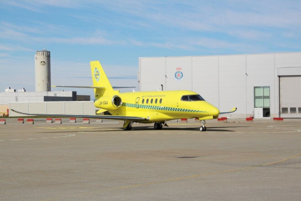Babcocks jetfly. Foto: Luftambulansetjenesten HF
