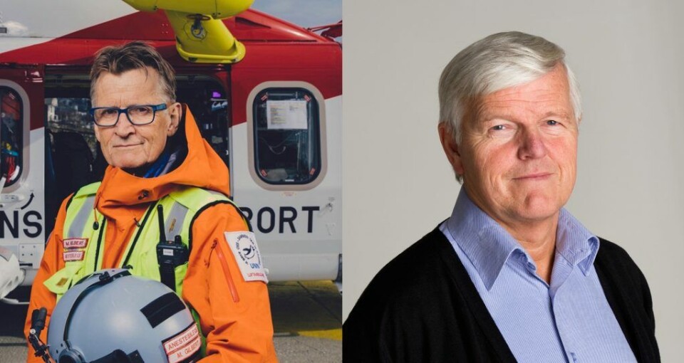 Ønsker verdig død og avskjed i pandemitid. Mads Gilbert (t.v.). Foto: Marius Fiskum/NRK og Atle Dyregrov, Klinikk for krisepsykologi .