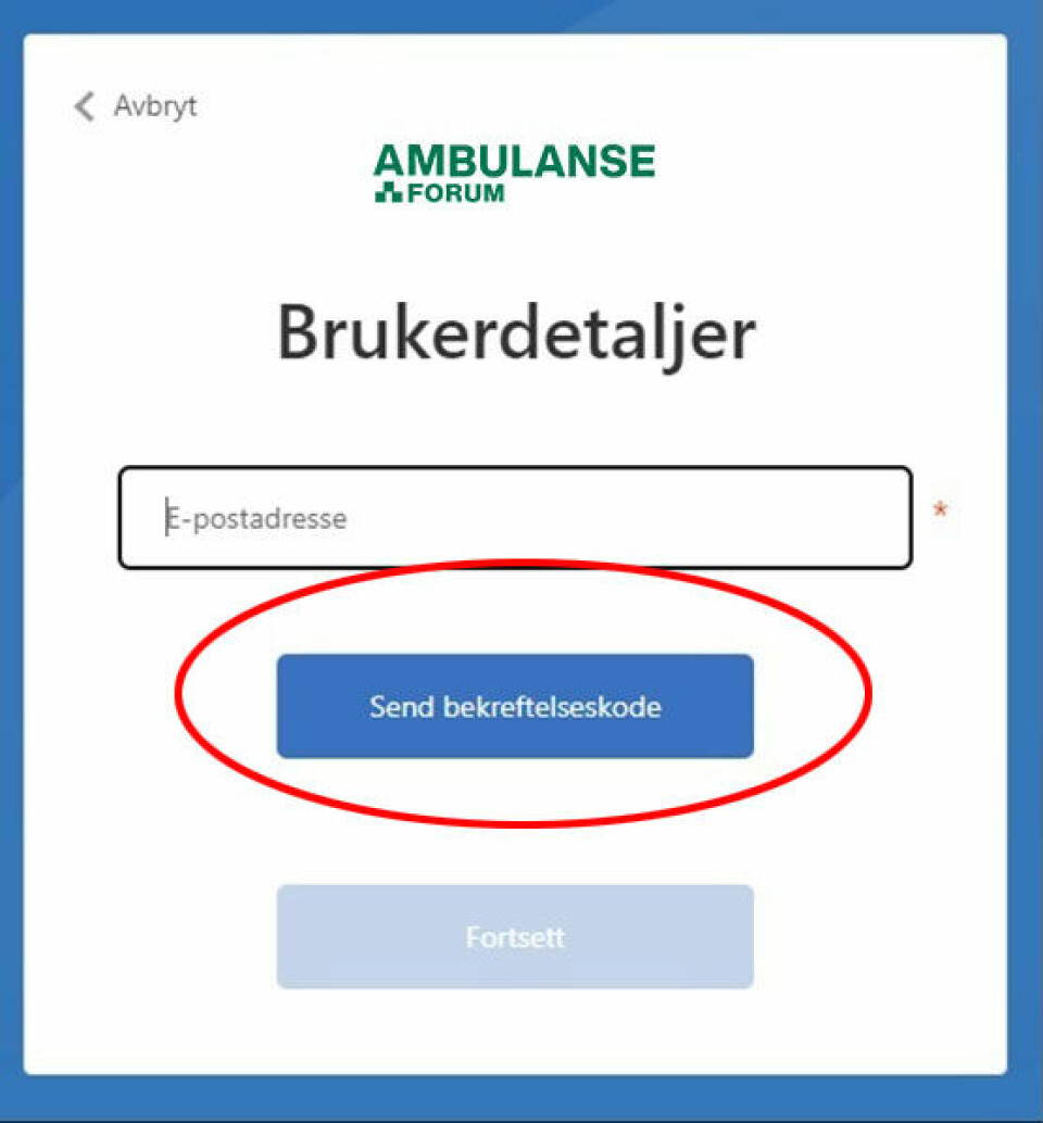 Ambulanseforum: Ny innlogging - slik går du fram