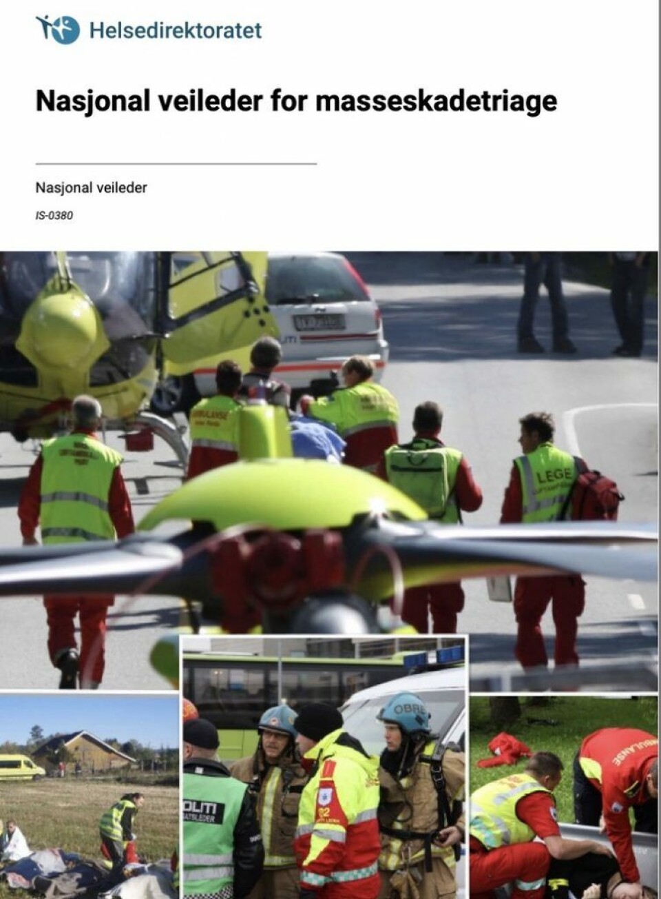 Forsiden på Nasjonal veileder for masseskadetriage.