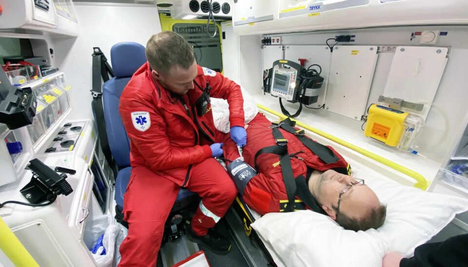 Øvelse i regi av Finnmarkssyehuset i ambulanse