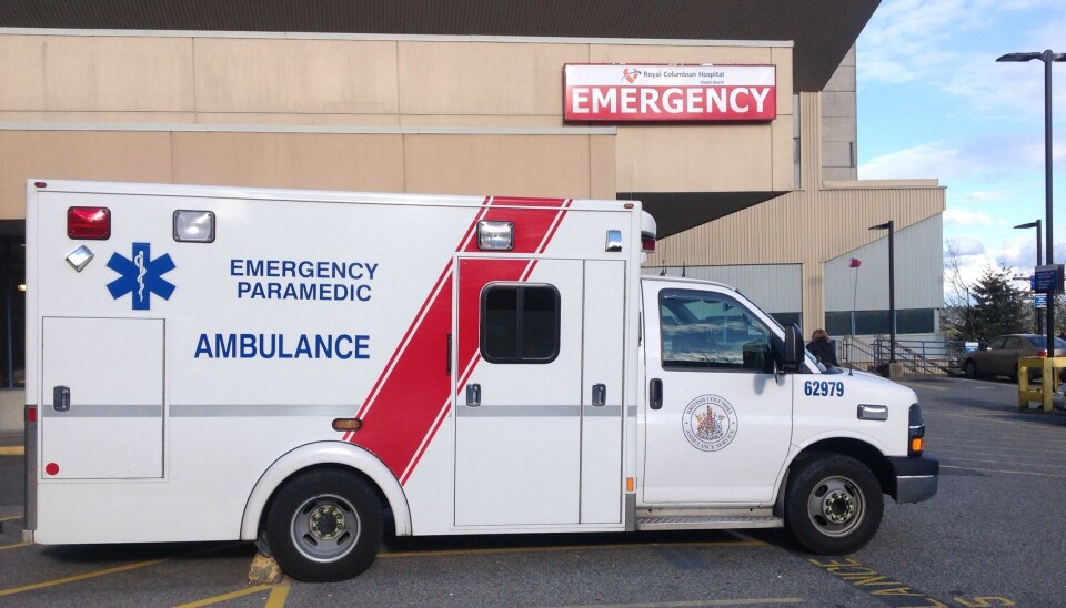 Enhet fra British Columbia Ambulance Service, der fagforeningen varsler psykisk helsekrise blant ansatte.