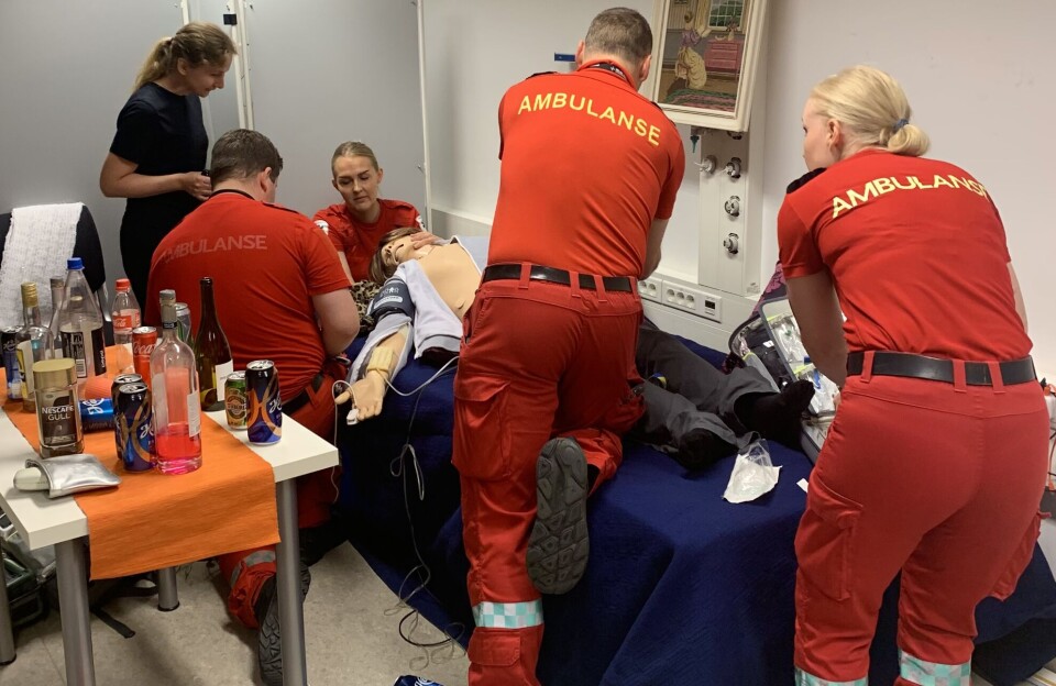 Her øves det til konkurransen på simuleringssenteret.